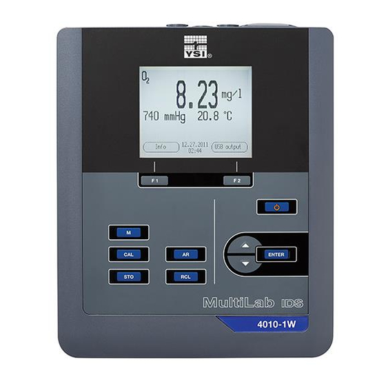 YSI MultiLab 4010P-1W Laboratory Meter Manuals