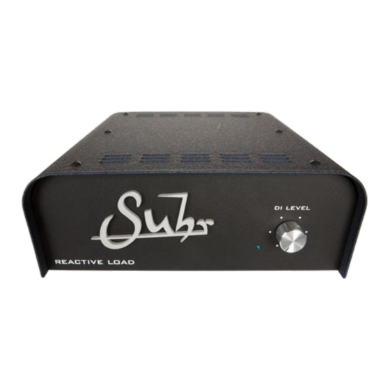 Suhr REACTIVE LOAD User Manual