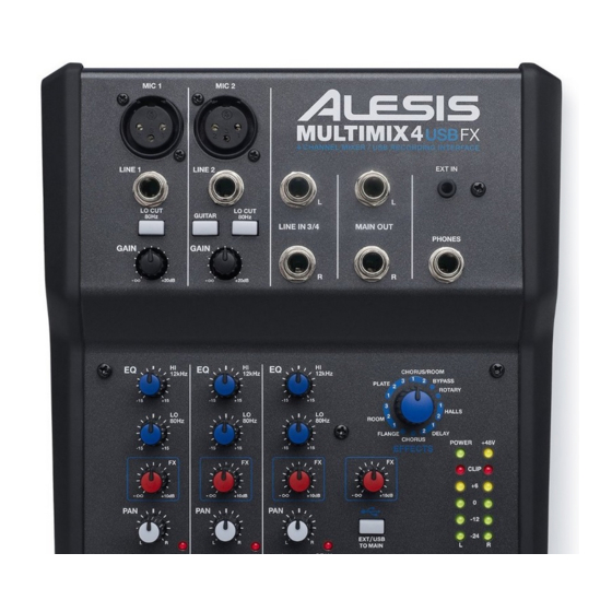 Alto Professional MultiMix 4 USB FX Service Manual