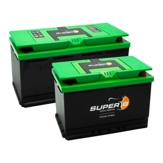Super B EPSILON 12V100Ah User Manual