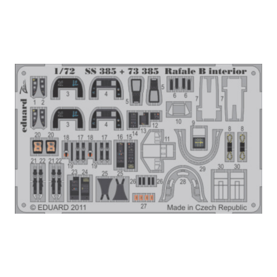 Eduard Zoom Rafale B interior S.A. Assembly Instructions
