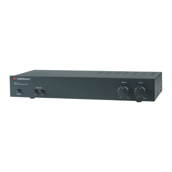 AudioSource AMP 100 Owner's Manual