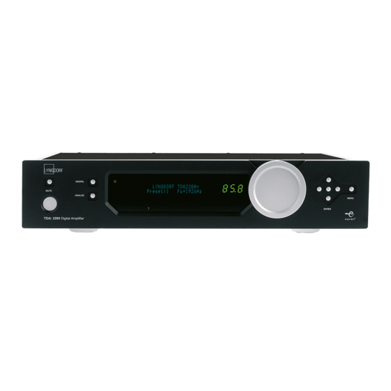Lyngdorf Audio RoomPerfect TDA 2200 Owner's Manual