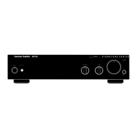 Harman Kardon AP2500 Technical Manual