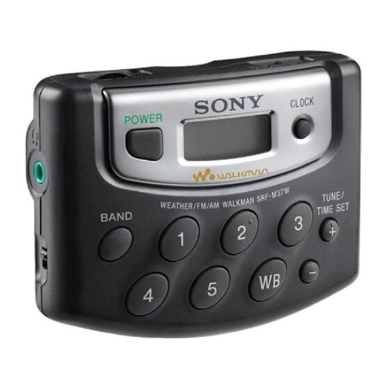 Sony Walkman SRF-M37 Manuals