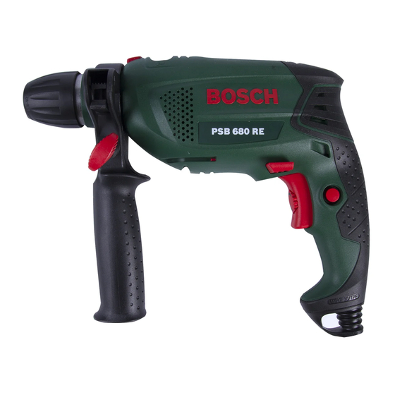 Bosch PSB 680 RE Hammer Drill Manuals