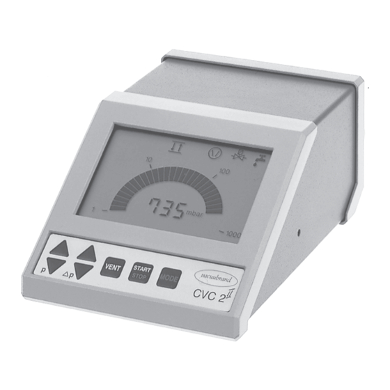 vacuubrand CVC 2 Instructions For Use Manual