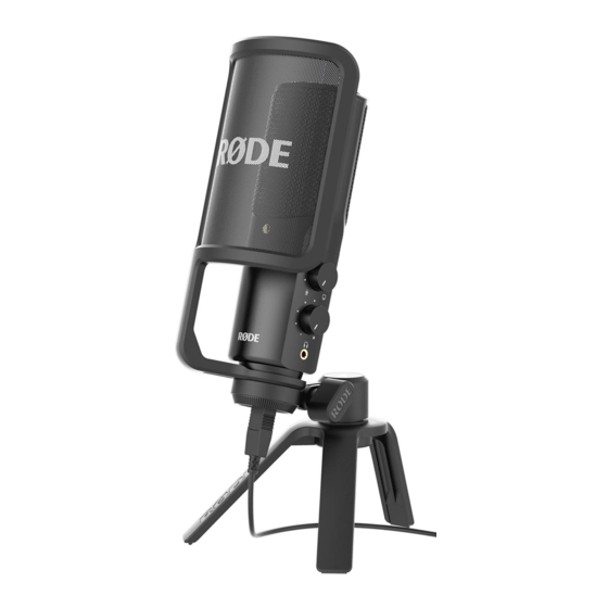 RODE Microphones NT-USB Instruction Manual