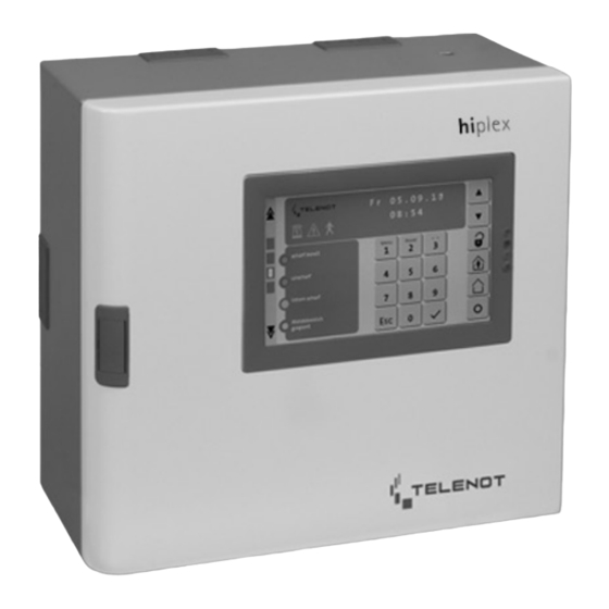 Telenot hiplex 8400H BT 800 Manuals