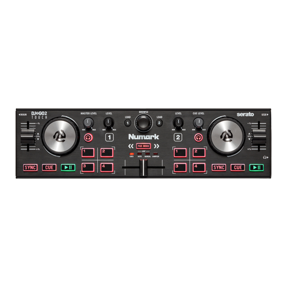 Numark DJ2GO2 Touch User Manual
