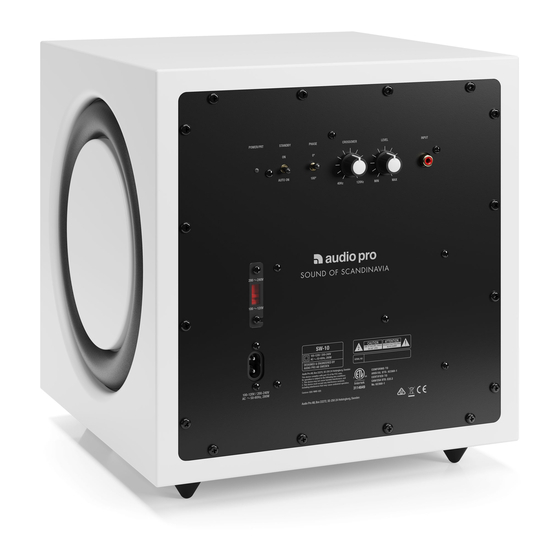 Audio Pro SW-10 Manuals