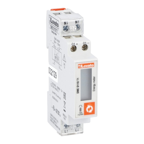 LOVATO ELECTRIC DME D110T1 Instruction Manual