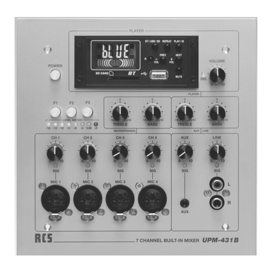 RCS UPM-431B Manuals