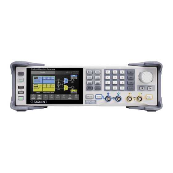 SIGLENT TECHNOLOGIES SDG7000A Quick Start Manual