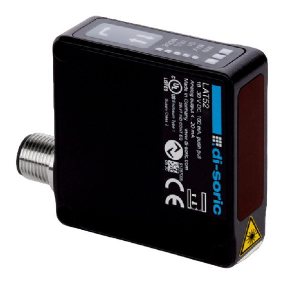 Di-soric LAT52-200IU-B5 Manual