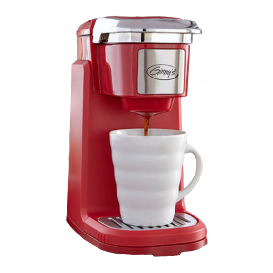 User Manuals: GINNY’S SLO-088 Single-Serve Coffee Maker