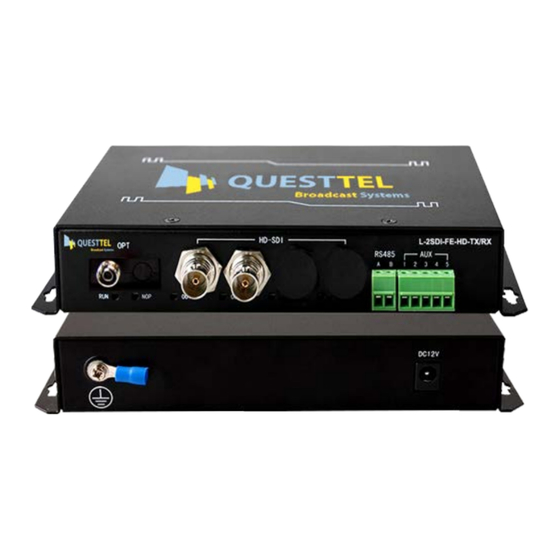 Questtel L-2SDI-FE-HD-TX Fiber Extender Manuals
