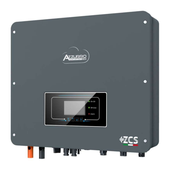 AZZURRO ZCS 3-6-ZSS-HP Quick Installation Manual