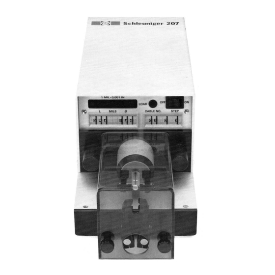 Schleuniger 207 Operating Instructions Manual
