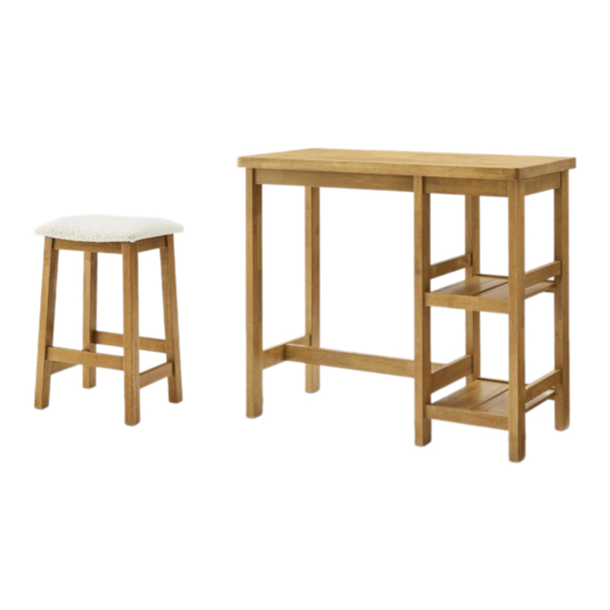 mopio KELLY COUNTER TABLE SET Assembly Instructions Manual