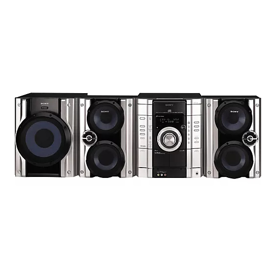 Sony MHC-GX750 Specifications