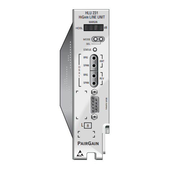 PairGain HLU-231 Manual