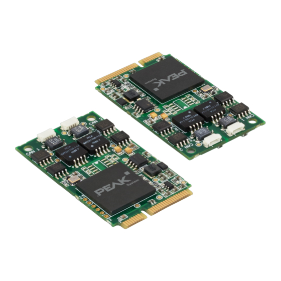 Peak PCAN-miniPCIe Single Channel User Manual