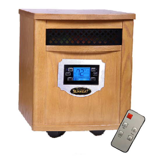 Sunheat SH-1500LCD Operation Manual And Warranty