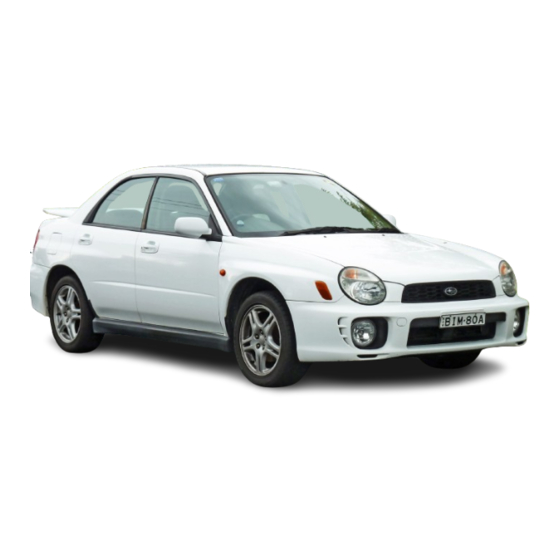 Subaru IMPREZA 2001 Service Manual