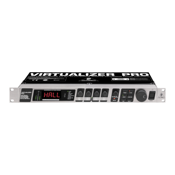 Behringer VIRTUALIZER PRO DSP2024P User Manual