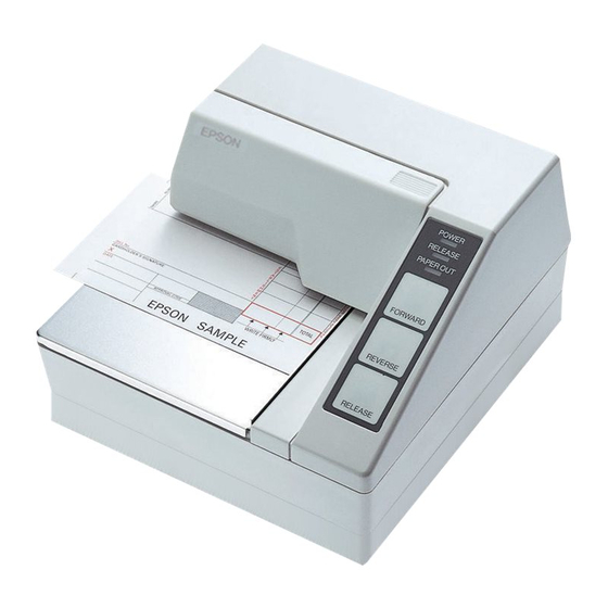 Epson U295 - TM B/W Dot-matrix Printer Manuals
