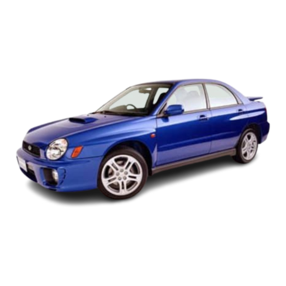 Subaru IMPREZA 2001 Service Manual