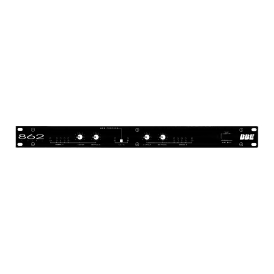 BBE 862 User Manual