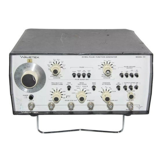 Wavetek 191 Manuals