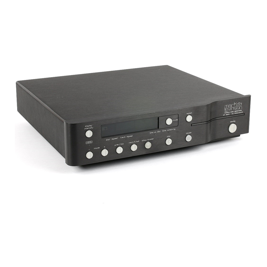 Mark Levinson 390S Owner's Manual