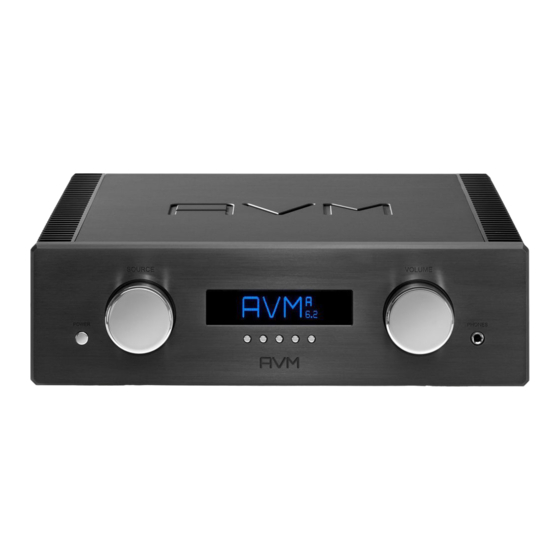 AVM OVATION SD 6.2 Preamplifier DAC Manuals