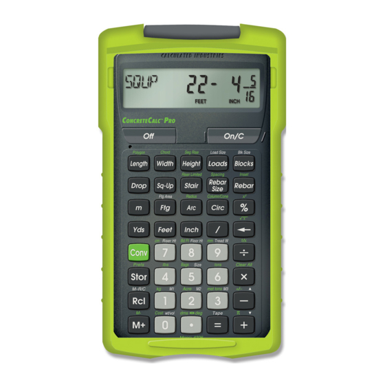Calculated Industries 4225 Pocket Reference Manual