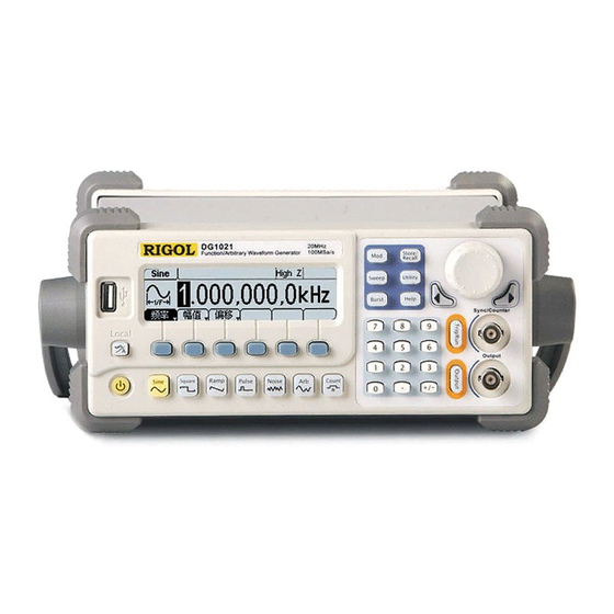 Rigol DG1000 Series User Manual