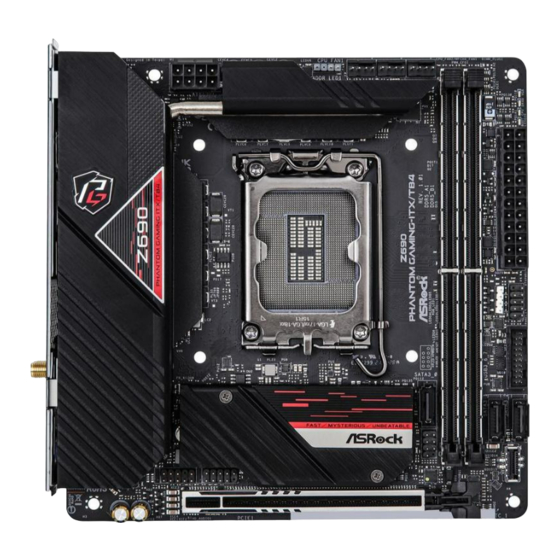 ASROCK Z690 Phantom Gaming-ITX/TB4 Manual