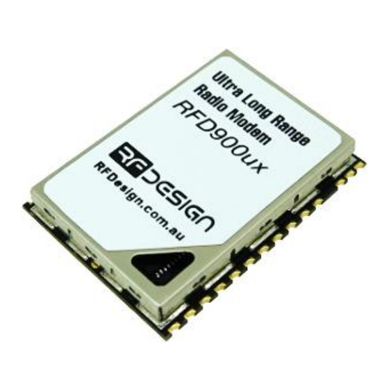 RFDesign RFD900ux Hardware User Manual