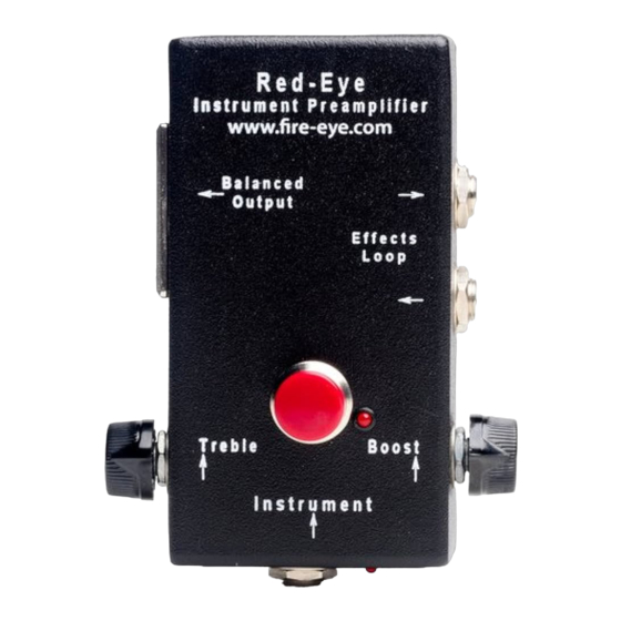 Fire-Eye RED-EYE INSTRUMENT PREAMPLIFIER Manual