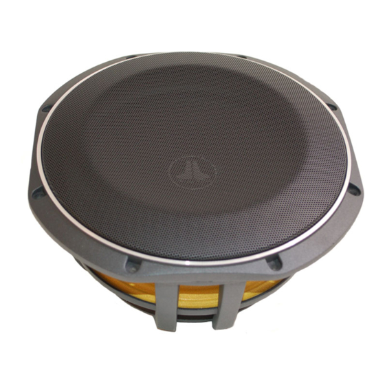 JL Audio 10TW1-2 Owner's Manual