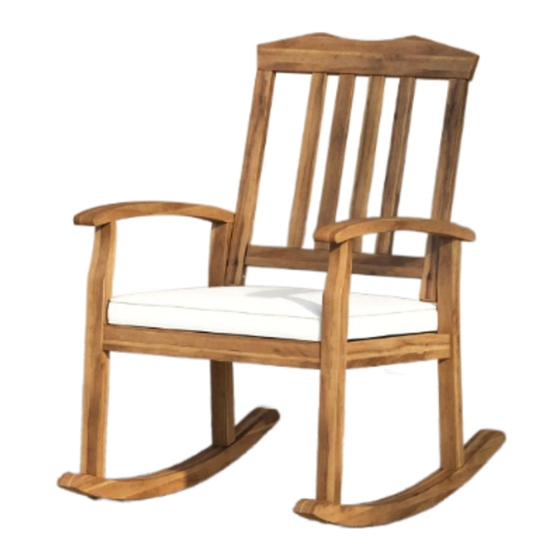 Noble House Home Furnishings Rocking Chair Assembly Instructions Manual