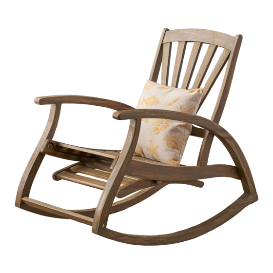 Noble House Home Furnishings Rocking Chair Assembly Instructions