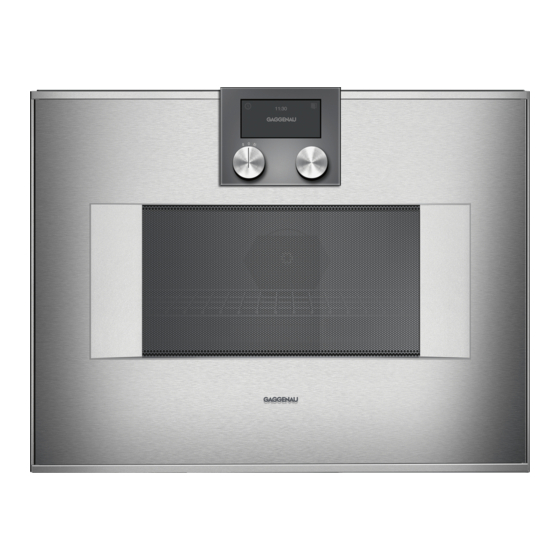 Gaggenau BM450 User Manual And Installation Instructions