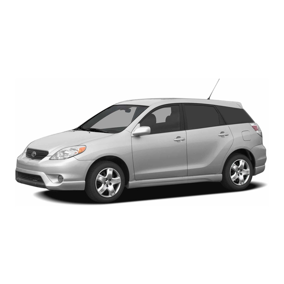 Toyota Corolla matrix Pocket Reference Manual