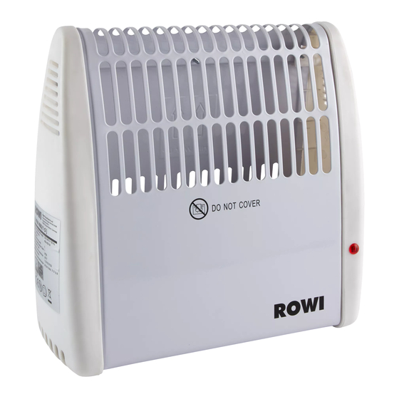 Rowi HFW 400/1/1 Operating Instructions Manual