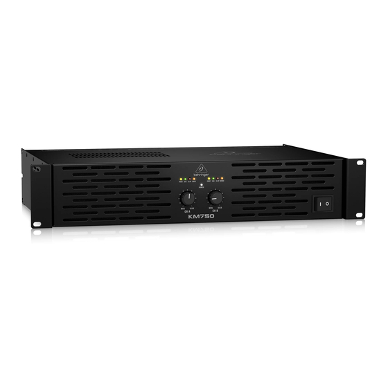 Behringer KM1700 Quick Start Manual