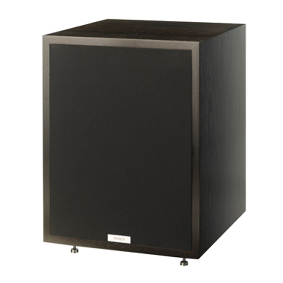 Tannoy revolution SUB1001 Owner's Manual