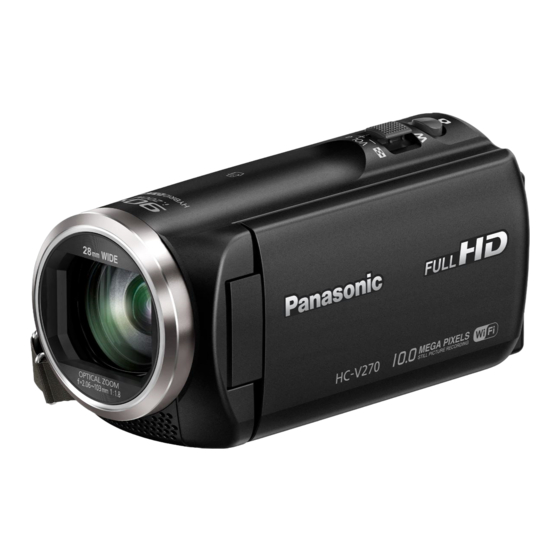 Panasonic HC-V270 Basic Owner's Manual